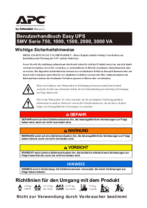 Easy UPS SMV 750/1000/1500/2000/3000VA User Guide