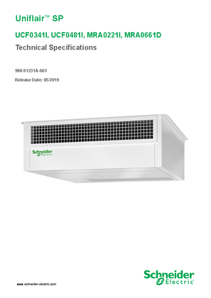 Uniflair SP 60 Hz Technical Specifications