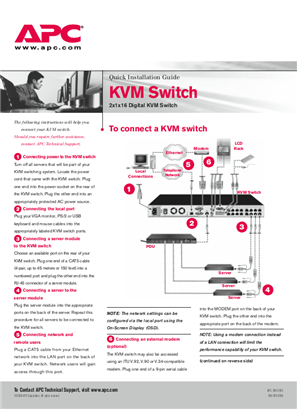APC 2x1x16 Digital KVM Switch with VM (AP5610)—Installation
