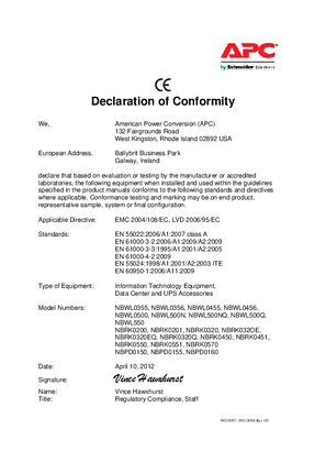 Declaration of Conformity-Physical Threat Management Power-over-Ethernet Products