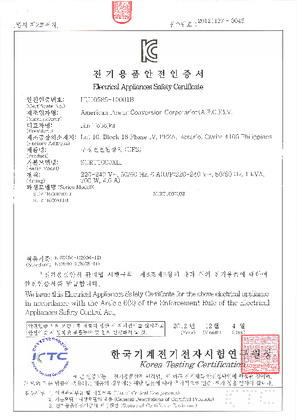 KCC Certificate of SURT1000