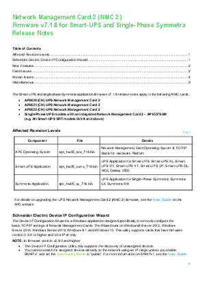 UPS Network Management Card 2 - Release Notes, v7.1.6