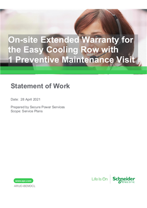 On-site Extended Warranty for the Easy Cooling Row with 1 Preventive Maintenance Visit
