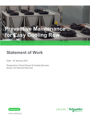 Preventive Maintenance for Easy Cooling Row