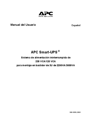 Smart-UPS RM XL 3 U, 2200 VA, 3000 VA, 120/230 V (manual)