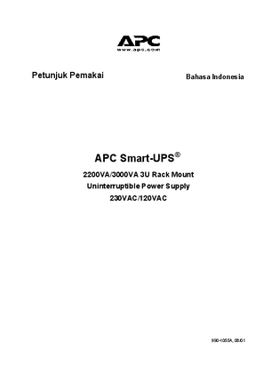 Smart-UPS RM XL 3 U, 2200 VA, 3000 VA, 120/230 V (Manual)