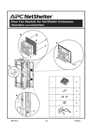 Rack Fan Tray : Door Fan Module Installation (Sheet)