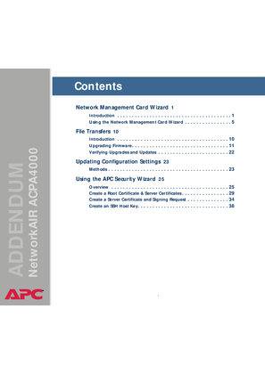 NetworkAIR PA 4000 Network Management Card (Online Guide Addendum)