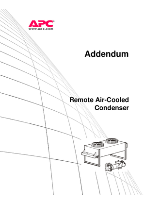Air Cooled Condensers Outdoor Heat Exchanger (Air Cooled) (Manual Addendum)