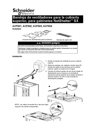 Roof Fan Tray for NetShelterT SX Cabinets