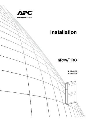 InRow RC (ACRC100 Series) Installation Manual