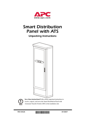 Smart Distribution Panel with ATS 250A Unpacking (Sheet)