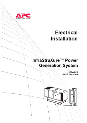 Standby Power Generation 400 A 400 V (Manual)