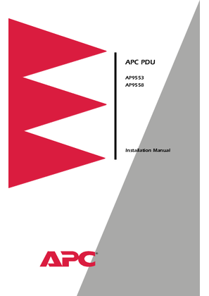 Basic Rack PDU AP9553, AP9558 (Manual)