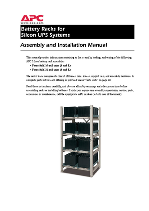 Silcon Battery Systems Rack Kit 230 V, 400 V (Manual)