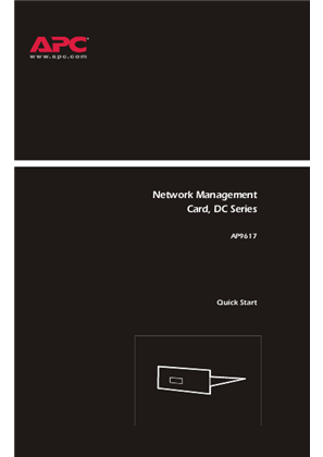 Firmware Upgrades Network Management Card, DC Series: Quick-Start Manual: Firmware v.1.0.7 (Manual)