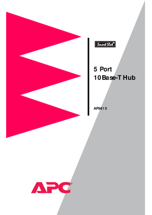 UPS Network Hub Card 5-Port 10Base-T Hub Management Card (Manual)