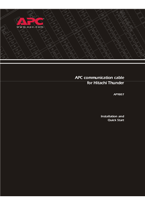 Interface Cables : APC Communication Cable for Hitachi Thunder (Online Guide)