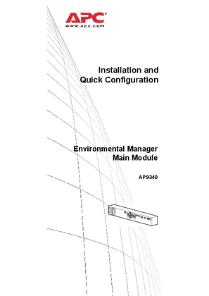 Environmental Monitoring Unit : Environmental Manager Main Module Installation v.3.0 (Manual)