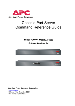 Console Port Server Command Reference Guide v.2.6.0 (Online Guide)