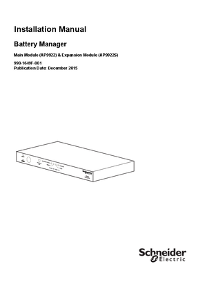 Installation Manual Battery Manager v.6.1.3 (AOS) and v.6.1.4 (APP)