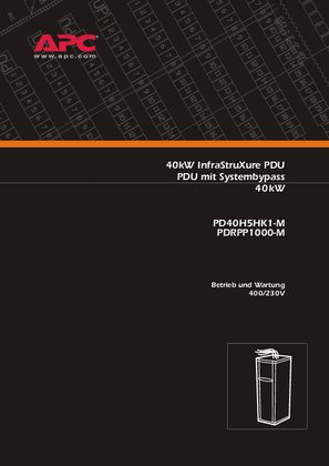 InfraStruXure Stromverteiler (PDUs), 400 V (Handbuch)