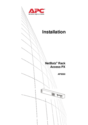 Contrôle d'accès NetBotz Rack Access PX v.3.0 (manuel)