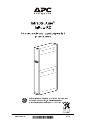 InfraStruXure InRow RC Receiving and Unpacking (Sheet)