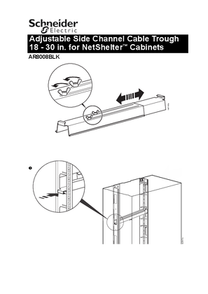 Adjustable Side Channel Cable Trough, 18-30 in. for NetShelter Cabinets