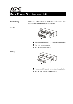 Basic Rack PDU 32 A, 2HE, 230 V (Handbuch)