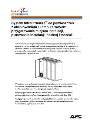 InfraStruXure for Server Rooms (Manual)
