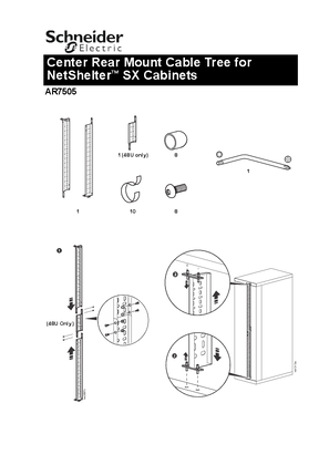 Center Rear Mount Cable Tree for NetShelter™ Cabinets