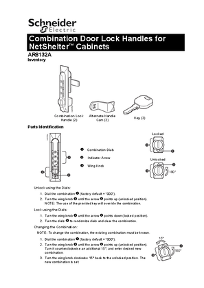 Combination Door Lock Handles for NetShelter™ Cabinets