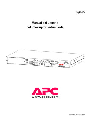 Conmutador de transferencia automático para rack: interruptor redundante (manual)