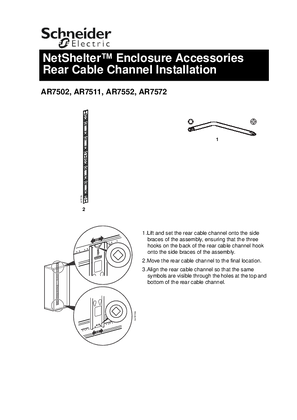 NetShelter Enclosure Accessories Rear Cable Channel Installation (Sheet)