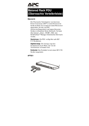 Metered Rack PDU AP7821 (Infoblatt)