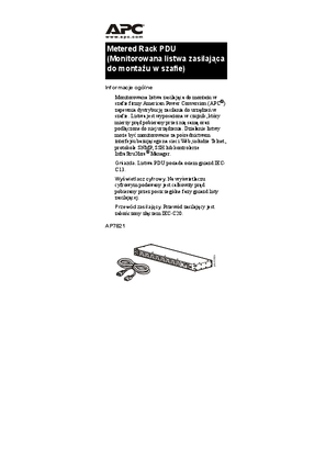Metered Rack PDU AP7821 (Sheet)