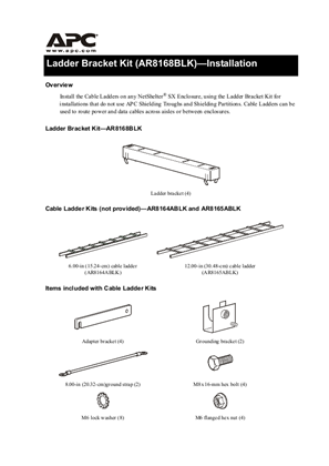 NetShelter Enclosure Accessories Cable Ladder for Computer Rooms and Wiring Closets (Sheet)