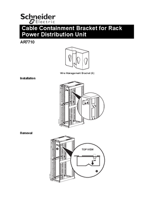 Cable Containment Bracket for Rack Power Distribution Unit