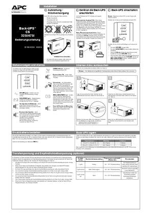 Back-UPS CS 325I/475I (Sheet)