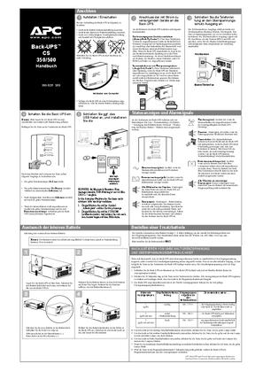 Back-UPS CS 350/500 230 V (Infoblatt)