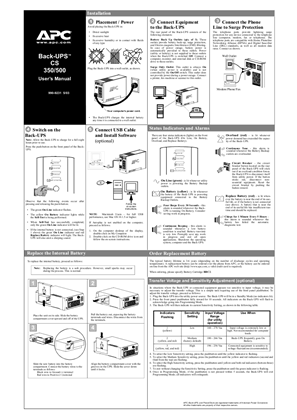 Back-UPS CS CS 350/500 230 V (Sheet)