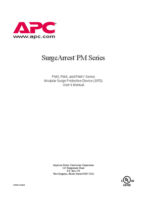 Commercial/Industrial Surge Suppression PML4 Series (Manual)