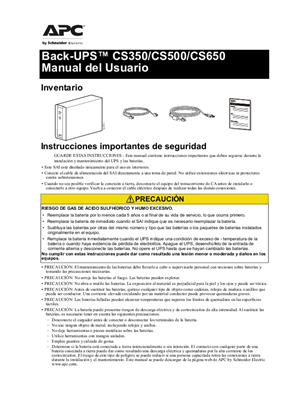Back-UPS CS 230 V (Manual)
