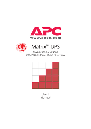 Matrix-UPS 208/220/240 V 3000 VA, 5000 VA (Manual)