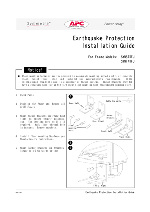 Symmetra Earthquake Protection Option Japan (Sheet)