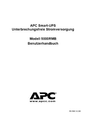 Smart-UPS RM 5000 (Handbuch)