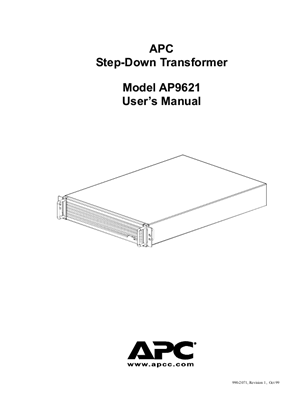 Smart-UPS Accessories Step-Down Transformer 208/120 V (Manual)