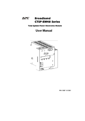 TSP/Total System Power CTSP-EM48, CTSP-EM48-1 (Manual)