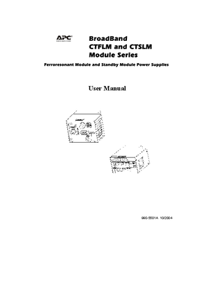 SLM/FLM Series Ferroresonant & Standby Modules 120 V, 220 V (Manual)